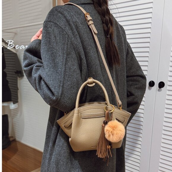 CHIC Pleated Tote Bag - Crossbody & Top Handle /Multiple colors available - Picture 1 of 15